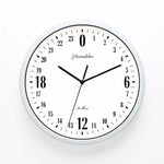 Horloge Murale 24 Heures – Cadran Silencieux Métal Noir Blanc Argent - Vignette | La Belle Horloge
