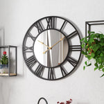Horloge Murale "Minimalist Mirror Clock" – Miroir Central & Design Fer Forgé XL - Vignette | La Belle Horloge