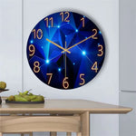 Horloge "Geometric Tempered Glass" – Design Bleu Profond & Verre Trempé 30cm - Vignette | La Belle Horloge