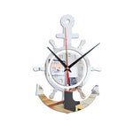 Horloge Murale "Odyssée" – Miroir Acrylique 3D Style Marin & Gouvernail - Vignette | La Belle Horloge