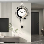 Horloge Murale Design Pendule Silencieuse – Grande Taille Métal Noir - Vignette | La Belle Horloge