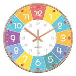 Horloge Pédagogique "24 Styles" – Apprendre l'Heure en Couleurs & Silence 20cm - Vignette | La Belle Horloge