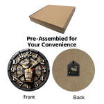Horloge Murale "Vintage Whiskey" – Design Industriel en Bois & Quartz Silencieux - Vignette | La Belle Horloge