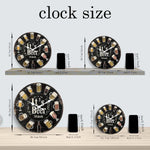 Horloge murale bois "It's Beer O'Clock" — déco bière rétro, mécanisme silencieux - Vignette | La Belle Horloge