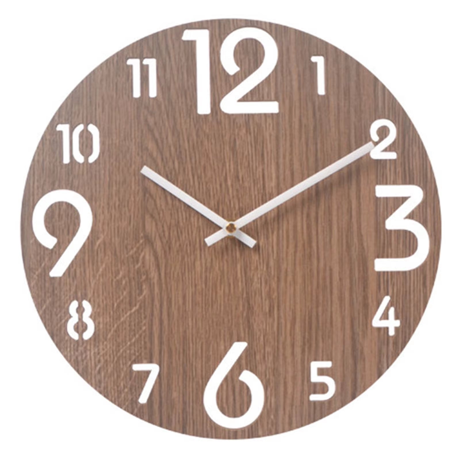 Battery Operated Silent Wood Wall Clocks Easy and Clear to Read Time Wall Clocks for Home Decoration Necessity