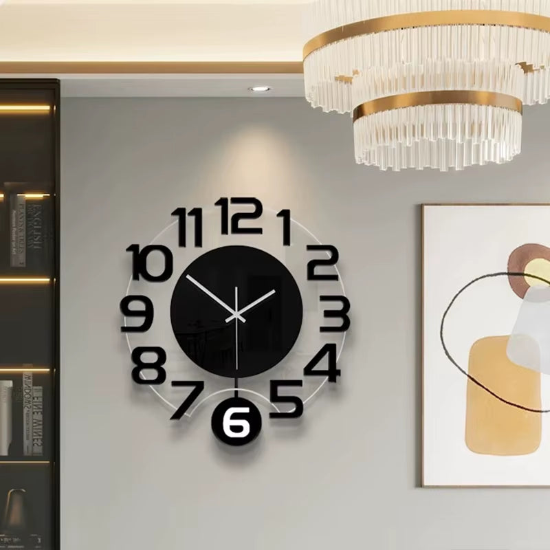 Modern Wall Clocks with Silent Pendulum Function Are Suitable for Living Rooms, Offices, Bedrooms, and Home Decor