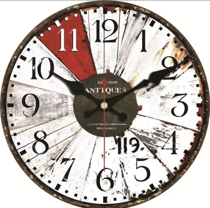 Creative Wooden Wall Clock 30Cm MDF Density Board Silent Quartz Clock