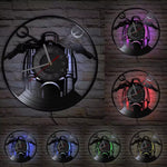 Horloge Murale "American Chopper" – Vinyle Recyclé & Design Moto Custom - Vignette | La Belle Horloge