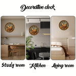 Horloge murale de cuisine en bois — motif panier à pain, silencieuse - Vignette | La Belle Horloge