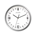 Horloge Murale 24 Heures – Cadran Silencieux Métal Noir Blanc Argent - Vignette | La Belle Horloge