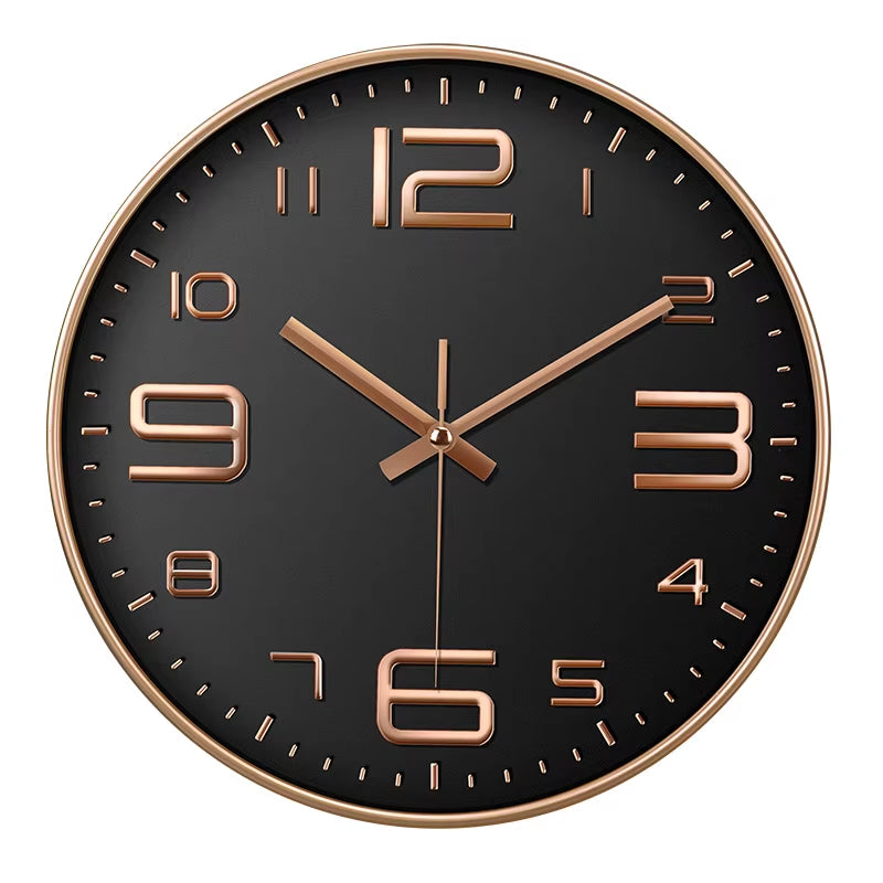 12 Inch Modern Quartz Wall Clock Large Cubic Digital Clock Easy to Read Silent Non Ticking Clock for Living Room Kitchen