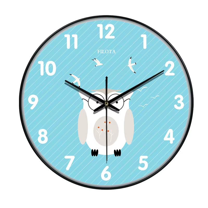 New Cartoon Wall Clock ABS Frame Quartz Movement Living Room Home Fashion Analog Clock Modern Creative Home Decoration