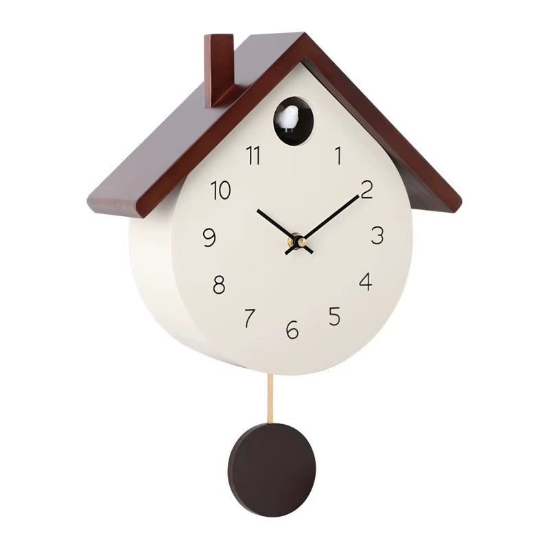 Maple Leaf Cuckoo Clock Bird Chirping Clock Wall Clock Cuccu Watch Kids Bedroom Decoration Study Room Home Decor
