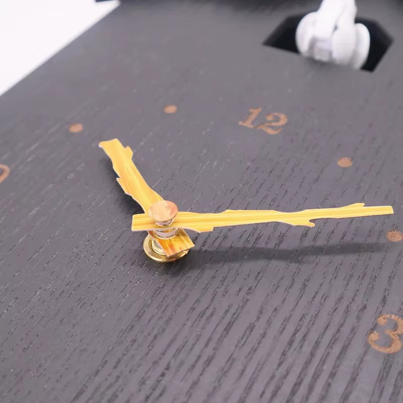 1PC Creative Elegant Cuckoo House Hanging Clock Wall Clock Wooden Clock with Chime and Pendulum for Home Office Living Room