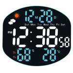 Horloge Murale "Mirrored Prism XL" – Écran LED Couleurs & Station Météo - Vignette | La Belle Horloge