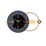 Horloge Murale Noir et Or Design Contemporain – Pendule Salon Silencieuse Élégante - Vignette | La Belle Horloge