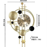 Horloge Murale Dorée Grande Taille – Design Art Déco Luxe Entrée Salon - Vignette | La Belle Horloge