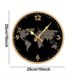 Horloge Murale "World Map" – Design Carte du Monde & Quartz Silencieux - Vignette | La Belle Horloge