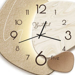 Horloge Murale Scandinave "Lune" en Bois – Design Minimaliste 28 cm - Vignette | La Belle Horloge