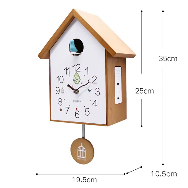 Vintage Retro Wooden Cuckoo Wall Clock, Large Clocks, Decorative Wall Ornaments, Bedroom, Living Room, Old Style Accessory