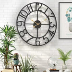 Horloge murale style industriel  – Fer Forgé Circulaire & Mouvement Silencieux - Vignette | La Belle Horloge