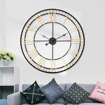 Horloge Murale Géante "Nordic Roman XL" – Métal Noir & Chiffres Romains - Vignette | La Belle Horloge
