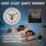 Horloge Murale "Grey Shadow" – Design Minimaliste & Silence Absolu - Vignette | La Belle Horloge