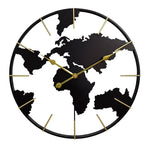Horloge Murale "Mappemonde" – Design Industriel Moderne & Carte du Monde en Métal - Vignette | La Belle Horloge