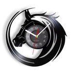 Horloge Murale Vinyle "Chevaux Sauvages" – Design Équin 3D & Éclairage LED - Vignette | La Belle Horloge