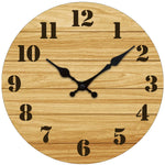 Horloge Murale Vintage "Timber" – Bois Naturel & Grands Chiffres Noirs - Vignette | La Belle Horloge