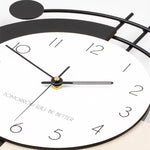 Horloge Murale Design Pendule Silencieuse – Grande Taille Métal Noir - Vignette | La Belle Horloge