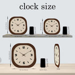 Horloge Murale Carrée "Lumière" – Porcelaine de Cristal & Bois Style Rétro French - Vignette | La Belle Horloge