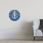 Horloge Murale "Rivière" – Design Ancre Marine & Texture Bois Vintage - Vignette | La Belle Horloge