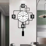 Horloge Murale "Structure" – Design Géométrique Moderne avec Pendule Silencieux - Vignette | La Belle Horloge