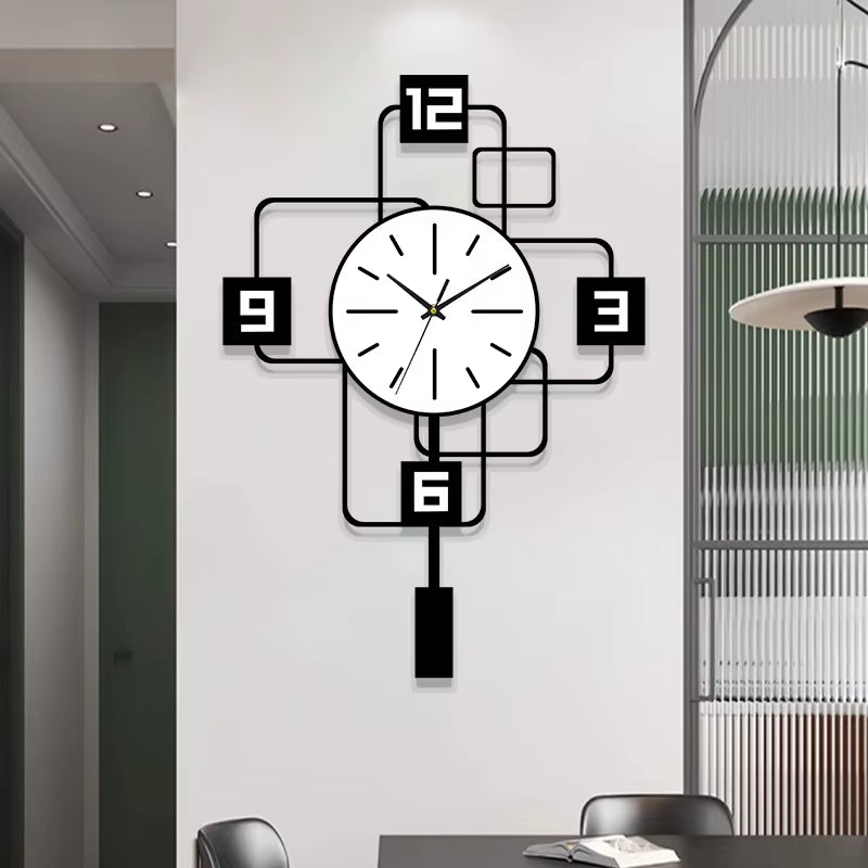 Modern Minimalist Family Large Wall Clock Silent Wall Clock without Ticking Living Room Bedroom Dining Room Decorative Wall Cloc