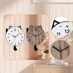 Horloge Murale Chat avec Queue Pendulaire – Acrylique Premium & Mouvement Silencieux - Vignette | La Belle Horloge