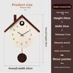 Horloge Coucou "Feuille d'Érable" – Bois d'Okoumé & Chant d'Oiseau Naturel - Vignette | La Belle Horloge