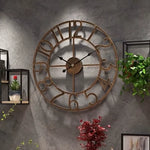 Horloge murale style industriel  – Fer Forgé Circulaire & Mouvement Silencieux - Vignette | La Belle Horloge