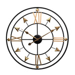 Horloge Murale "Wrought Iron Retro Silent" – Design Industriel & Précision Silencieuse - Vignette | La Belle Horloge