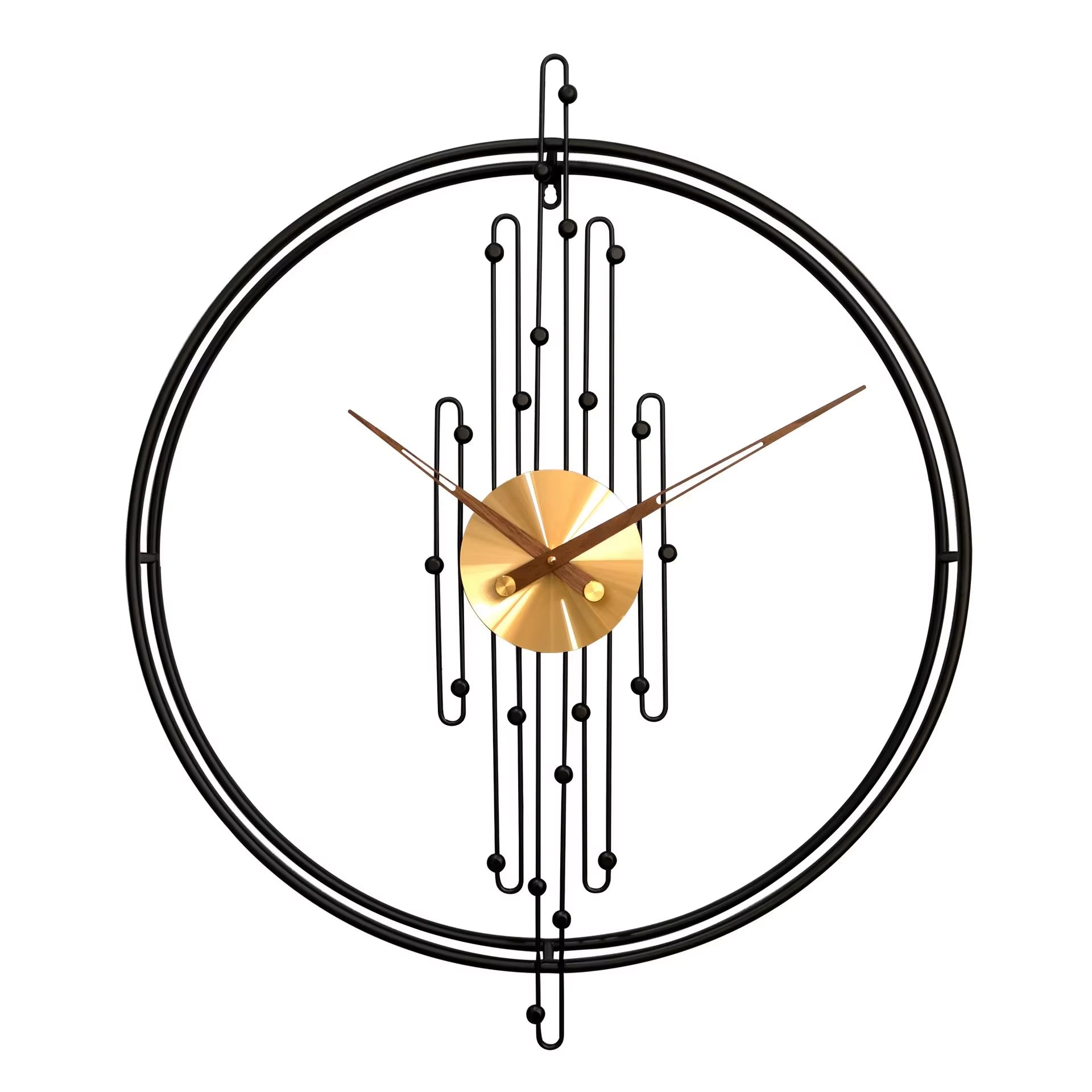 Living Room Fashionable Background Wall Decoration Clock Creative Simplicity Art Wrought Iron Silent Wall Clock