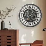 Horloge Murale Engrenages Mobiles Silencieuse – Style Steampunk Chiffres Romains - Vignette | La Belle Horloge