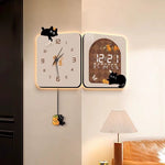 Horloge d'Angle Double Face "Chat Noir" 2025 – Design Créatif & Double Affichage - Vignette | La Belle Horloge