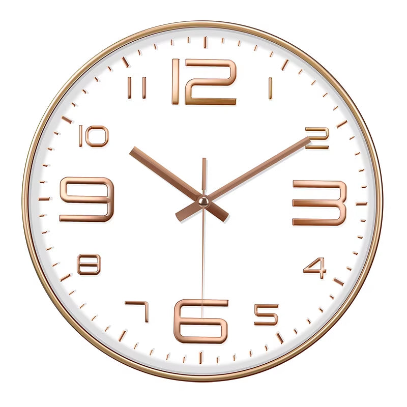 12 Inch Modern Quartz Wall Clock Large Cubic Digital Clock Easy to Read Silent Non Ticking Clock for Living Room Kitchen