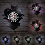 Horloge Murale "American Chopper" – Vinyle Recyclé & Design Moto Custom - Vignette | La Belle Horloge