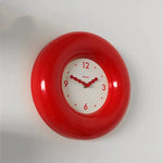 Horloge Murale Bulle Rouge Design Rétro – Déco Chambre Originale Silencieuse - Vignette | La Belle Horloge