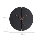Horloge Murale Scandinave Noire en Bois – Design Minimaliste & Quartz Silencieux - Vignette | La Belle Horloge