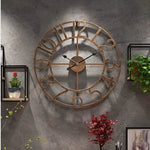 Horloge murale style industriel  – Fer Forgé Circulaire & Mouvement Silencieux - Vignette | La Belle Horloge