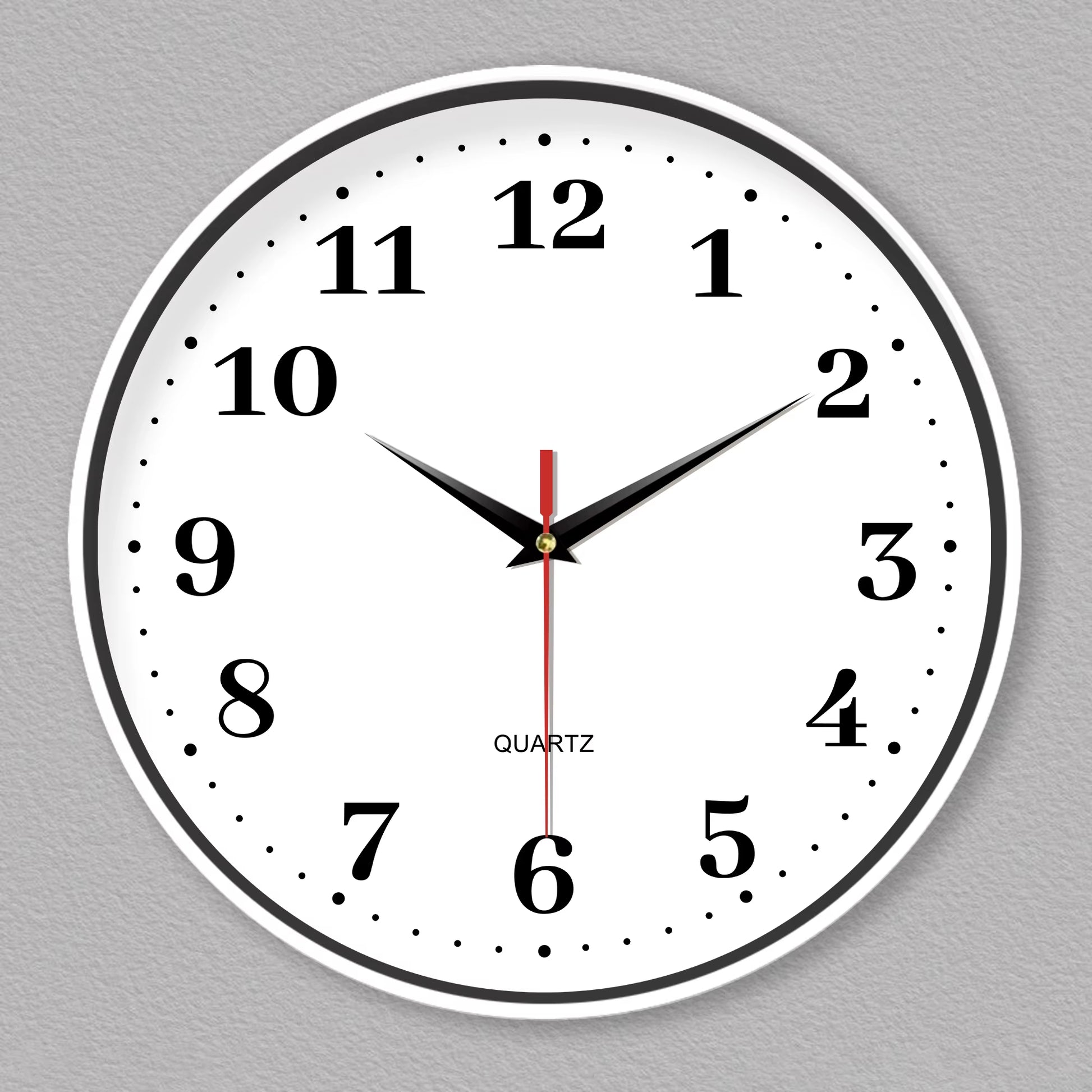An 8-Inch Silent Wall Clock, Modern White Wall Clock with Simple Design, Battery Operated Quartz Clock, Adorns the Family Living