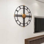 Grande horloge industrielle – Fer Forgé 80cm & Mouvement Silencieux - Vignette | La Belle Horloge