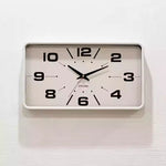 Horloge Murale Rectangulaire Silencieuse – Style Rétro Vintage Cadre Noir - Vignette | La Belle Horloge
